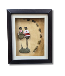 Together Forever – Couple Pebble Art Frame (#PB0022)