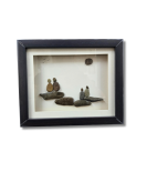 Under the Moonlight – Family Pebble Art Frame (#PB0023)