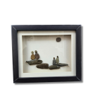 Under the Moonlight – Family Pebble Art Frame (#PB0023)
