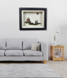 Under the Moonlight – Family Pebble Art Frame (#PB0023)