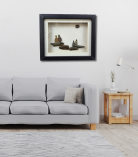 Under the Moonlight – Family Pebble Art Frame (#PB0023)