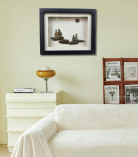 Under the Moonlight – Family Pebble Art Frame (#PB0023)