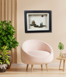 Under the Moonlight – Family Pebble Art Frame (#PB0023)