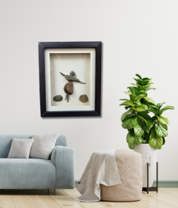 Celebrate the Moment – Pebble Figure Art Frame (#PB0024)