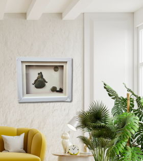 You &amp; Me – Couple Pebble Art Frame (#PB0025)