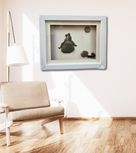 You &amp; Me – Couple Pebble Art Frame (#PB0025)