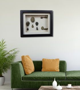 Dreamers in the Sky – Hot Air Balloon Pebble Art (#PB0027)