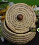 Eco-Friendly Sabai Grass Matki Knob Basket Set Of 2