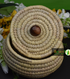 Eco-Friendly Sabai Grass Matki Knob Basket Set Of 2