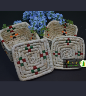 Handwoven Rectangular Sabai Grass Box with Lid – Natural and Decorative Storage