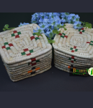 Handwoven Rectangular Sabai Grass Box with Lid – Natural and Decorative Storage Set Of 2