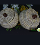 Eco-Friendly Sabai Grass Matki Knob Basket Set Of 2