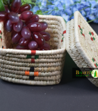 Handwoven Rectangular Sabai Grass Box with Lid – Natural and Decorative Storage