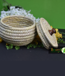 Eco-Friendly Sabai Grass Matki Knob Basket Set Of 2