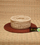 Handcrafted Sabai Grass Roti Box with Palm Leaf Work | Eco-Friendly Basket with Lid – Bhartiye Crafts Odisha