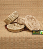 Handcrafted Sabai Grass Roti Box with Palm Leaf Work | Eco-Friendly Basket with Lid – Bhartiye Crafts Odisha