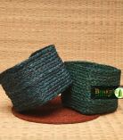 Handcrafted Sabai Grass Binding Planter Holder Storage Pot Set Of 2