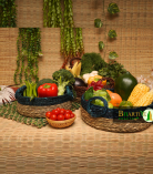 Handicraft Sabai Grass Beni Organiser With Handle Round Set of 3