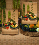 Handicraft Sabai Grass Beni Organiser With Handle Round Set of 3