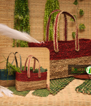 Handwoven Sabai Grass Market Bag – Eco-Friendly Vegetable Tote