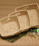 Handcrafted Sabai Grass Binding Basket For Home & Kitchen | Fruits & Vegetable Set Of 3