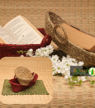 Bhartiye Crafts | Handwoven Natural Sabai Grass Bread Basket for Dining & Serving | Handmade by Odisha Artisans