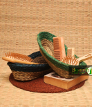 Sabai Grass Beni Boat Basket Set of 2