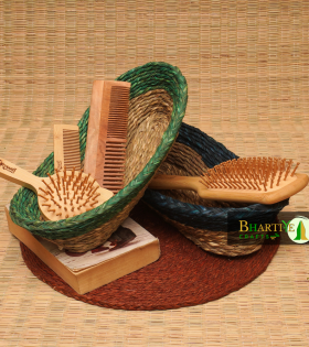 Sabai Grass Beni Boat Basket Set of 2