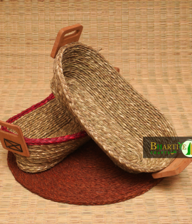 Handwoven Sabai Grass Bread Basket Set of 3