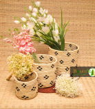 Handcrafted Sabai Grass Binding Planter Holder | Storage Pot Perfect for Indoor, Home Decor, Garden, Bedroom, Living Room