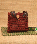 Stylish Handwoven Sabai Grass Mini Tote Jali Bag