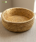 Bhartiye Crafts| Eco-Friendly Handmade Sabai Palm Grass Binding Basket | Odisha Artisans|Dimension (8*3) inches