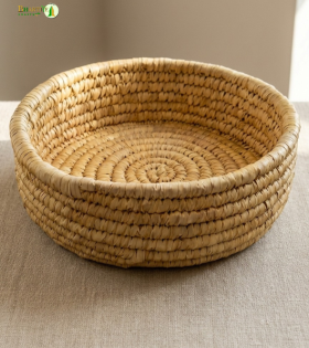 Bhartiye Crafts| Eco-Friendly Handmade Sabai Palm Grass Binding Basket|Odisha Artisans|Dimension (10*3) inches