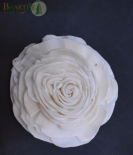 Bhartiye Crafts Handcrafted White Shola Rose Flower | Natural Sola Wood Decorative Flower (Set of 10)
