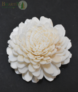 Bhartiye Crafts Premium Handcrafted Shola Flower | Round Layered Sola Wood Flower (Set of 10)