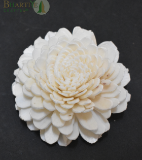 Bhartiye Crafts Premium Handcrafted Shola Flower | Round Layered Sola Wood Flower (Set of 10)