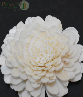 Bhartiye Crafts Premium Handcrafted Shola Flower | Round Layered Sola Wood Flower (Set of 10)