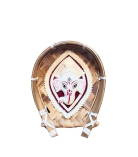 Handcrafted Sholapith Ganesha | Ganapati Face on Bamboo Winnow (Kula) – 6.5” Wall Hanging (#SPP0008)