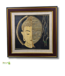 Handcrafted Sikki Grass Buddha Wall Frame | Natural Fiber Spiritual Wall Art