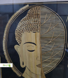 Handcrafted Sikki Grass Buddha Wall Frame | Natural Fiber Spiritual Wall Art