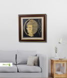 Handcrafted Sikki Grass Buddha Wall Frame | Natural Fiber Spiritual Wall Art