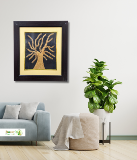 Handcrafted Sikki Grass Tree Wall Frame  | Wall Decor Artwork | Home &amp; Office Decor