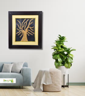 Handcrafted Sikki Grass Tree Wall Frame  | Wall Decor Artwork | Home &amp; Office Decor