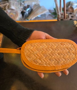 Handmade Sitalpati Mini Purse – Natural Fiber Small Sling Pouch for Women - #BSP0001