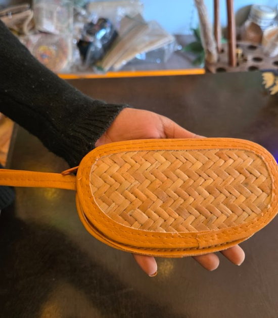 Handmade Sitalpati Mini Purse – Natural Fiber Small Sling Pouch for Women - #BSP0001