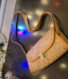 Shitalpati Small Sling Bag with Lock | Handcrafted Natural Bag -#BSP0007