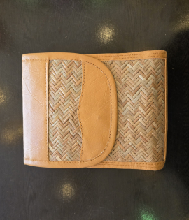 Shitalpati Tab Sling Bag with Lock | Handwoven Natural Bag  (#BSP0008)