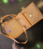 Shitalpati Tab Sling Bag with Lock | Handwoven Natural Bag  (#BSP0008)