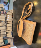 Shitalpati Tab Sling Bag with Lock | Handwoven Natural Bag  (#BSP0008)