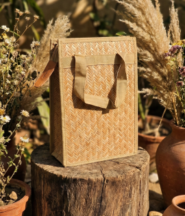 Shitalpati Lunch Box Bag | Natural Handcrafted Meal Bag (#BSP0014)